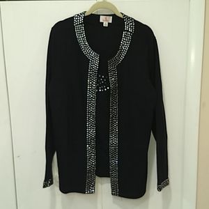 Embellished jacket and tank set EUC